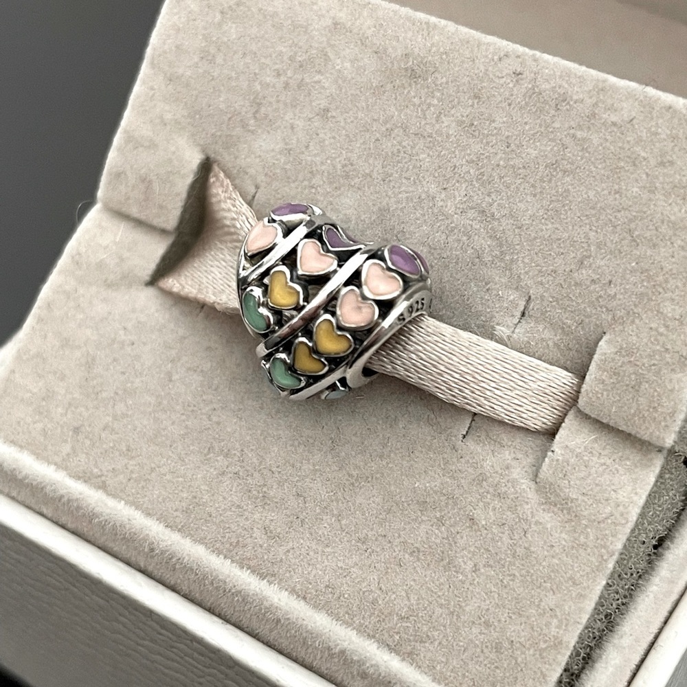 Pandora Rainbow Hearts Charm - Picture 3 of 3